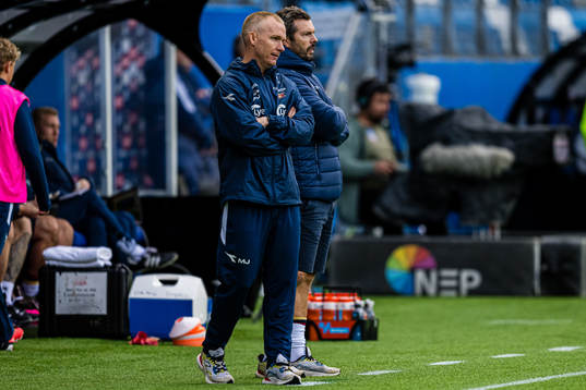 Morten Jensen and Bjarte Lunde Aarsheim, head coach of