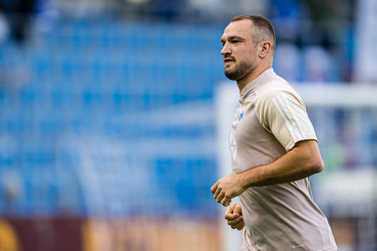 Veton Berisha of Molde warms up