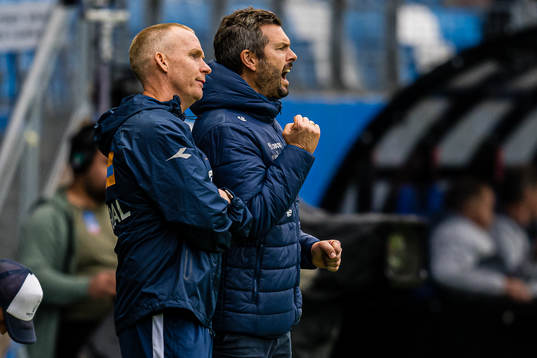 Morten Jensen and Bjarte Lunde Aarsheim, head coach of