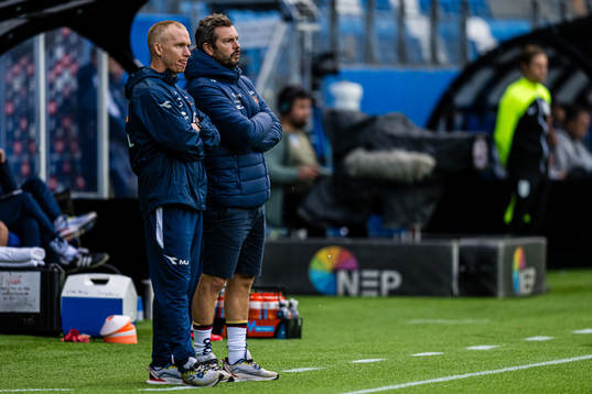 Morten Jensen and Bjarte Lunde Aarsheim, head coach of