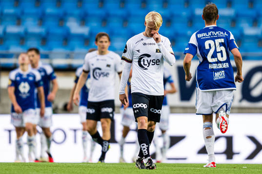 Harald Nilsen Tangen of Viking looks dejected