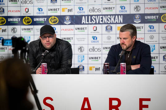 Varbergs tränare Martin Skogman och Elfsborgs manager