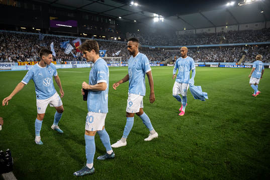 Malmö FFs Oliver Berg och Isaac Kiese Thelin