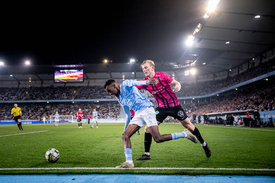 Malmö FFs Taha Ali och Brommapojkarnas Alexander Jensen
