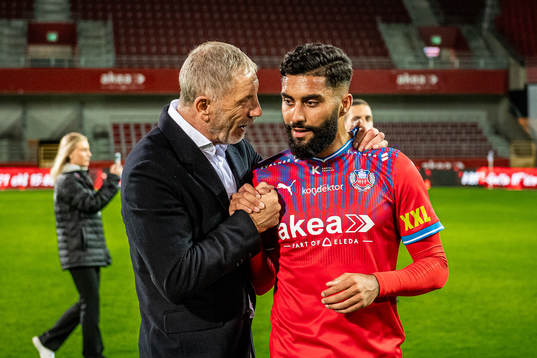 Helsingborgs tränare Stuart Baxter och Amin Al-Hamawi