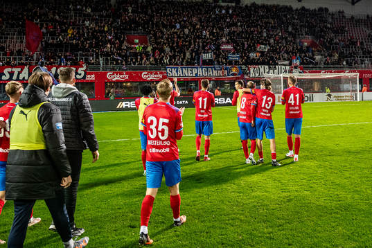 Helsingborgs spelare jublar