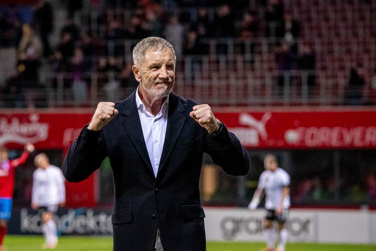 Helsingborgs tränare Stuart Baxter jublar