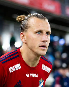 Östers Jesper Jonasson Westermark innan andra halvleken av