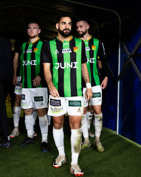GAIS Mervan Celik innan andra halvleken av fotbollsmatchen