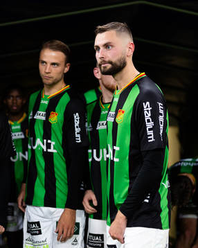 GAIS Gustav Lundgren och Axel Norén  innan andra halvleken