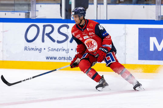 Västerviks Hugo Gabrielson på uppvärmningen