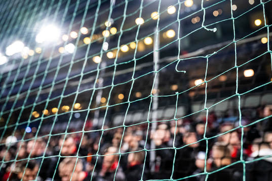Safety net in front of the stands for Bayern Munich