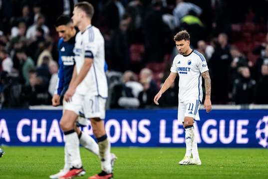 Jordan Larsson of Copenhagen looks dejected