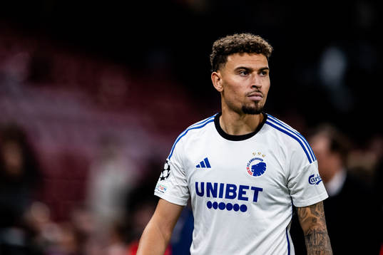 Jordan Larsson of Copenhagen looks dejected