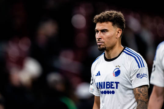 Jordan Larsson of Copenhagen looks dejected