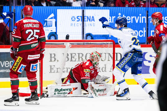 Leksands Lukas Vejdemo jublar
