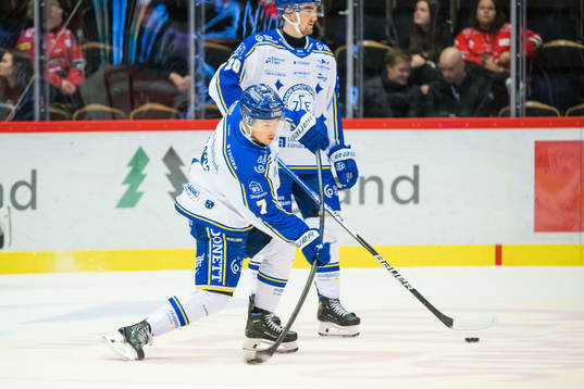Leksands Marcus Karlberg innan ishockeymatchen i SHL mellan