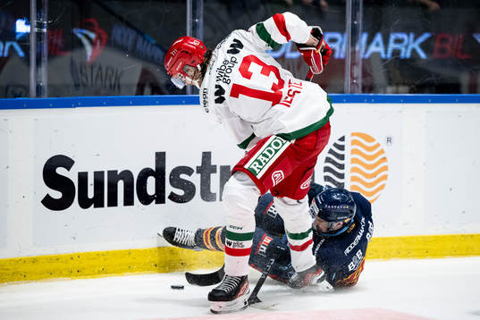 Moras Fabian Ilestedt och Djurgårdens Kevin Karlsson