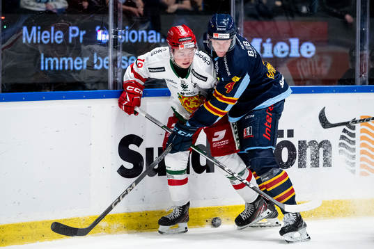 Moras Petter Vesterheim och Djurgårdens Edvin Hammarlund