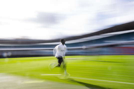 A player running