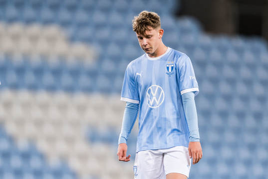Malmö FFs Viggo Jeppsson deppar