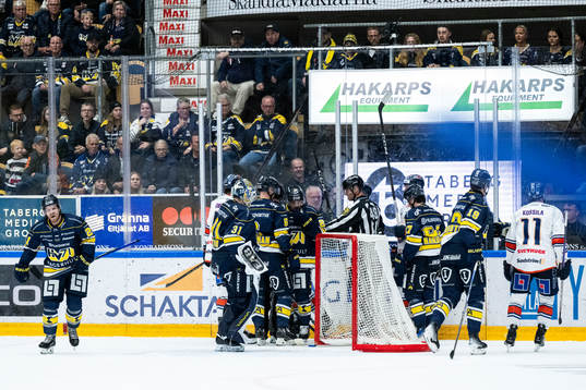 HV71s målvakt Joni Ortio i gruff
