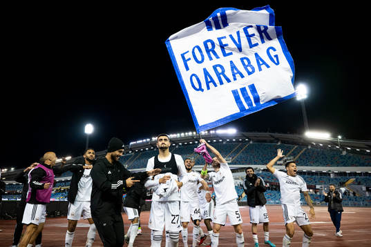 Players of Qarabag celebrate