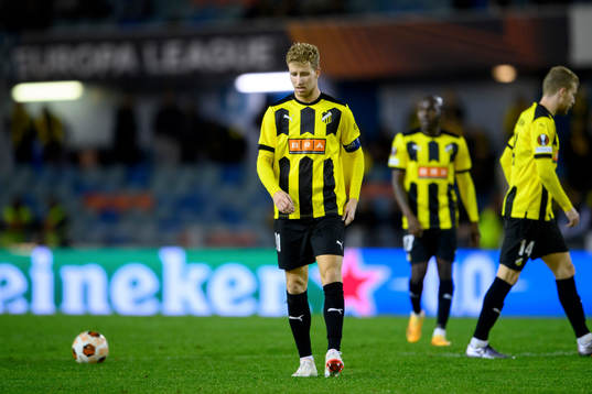 Samuel Gustafson of Häcken looks dejected