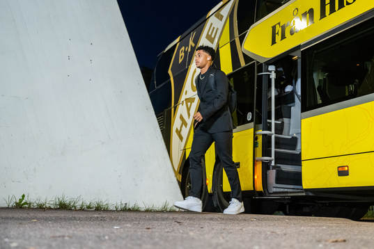 Momodou Lamin Sonko of Häcken arrives