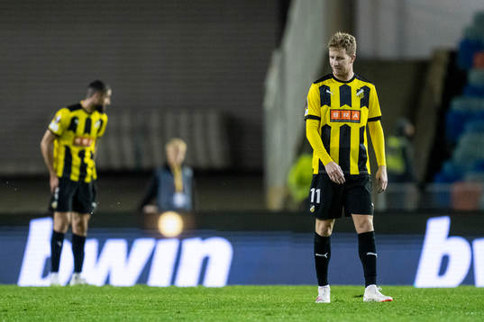 Samuel Gustafson of Häcken looks dejected