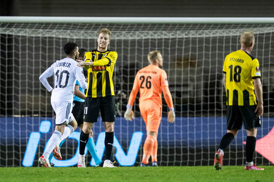 Samuel Gustafson of Häcken looks dejected