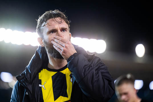 Simon Sandberg of Häcken looks dejected