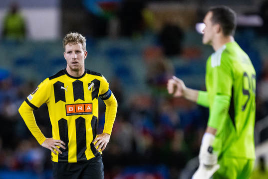 Simon Gustafson of Häcken looks dejected