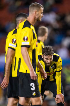 Simon Sandberg of Häcken looks dejected