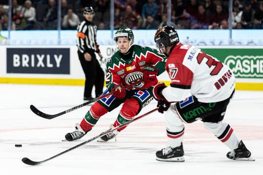 Frölundas Max Friberg och Örebros Glenn Gustafsson