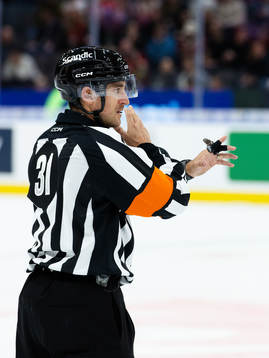 Domare Kristoffer Folkstrand tar en utvisning