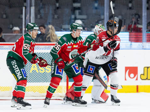 Frölundas Max Lindroth, Isac Heens och målvakt Lars