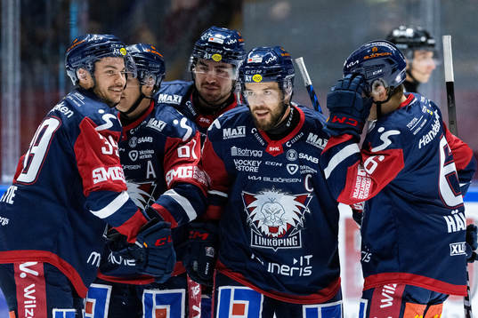 Linköpings Oscar Fantenberg jublar