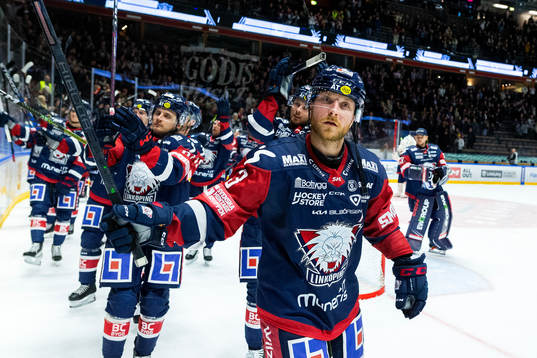 Linköpings Linus Hultström jublar
