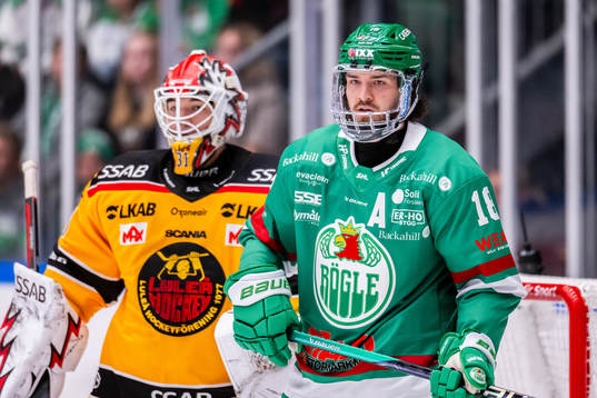 Luleås målvakt Matteus Ward och Rögles Dennis Everberg