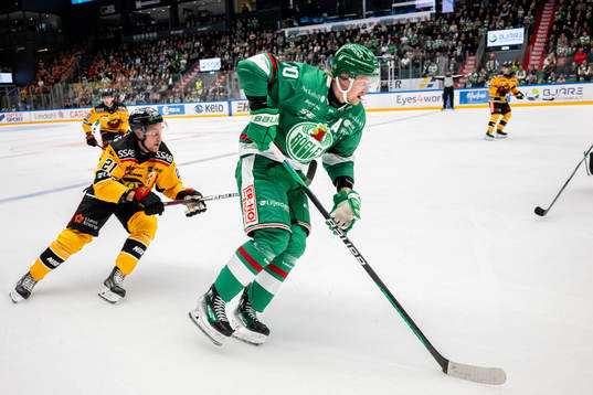 Luleås Juhani Tyrväinen och Rögles Rodrigo Abols