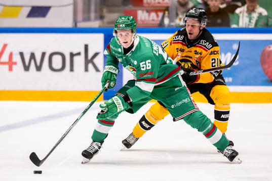 Rögles Adam Engström och Luleås Juhani Tyrväinen
