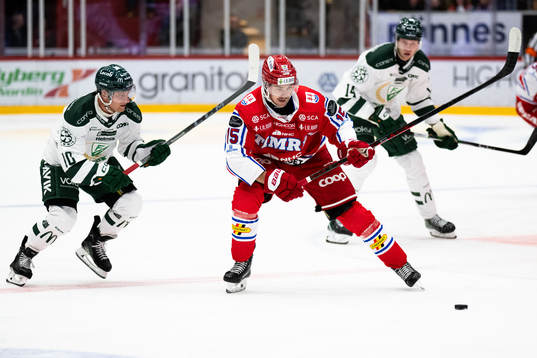 Färjestads Marcus Nilsson och Timrås Panu Mieho