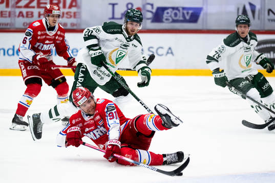 Färjestads Marcus Westfält och Timrås Magnus Pääjärvi