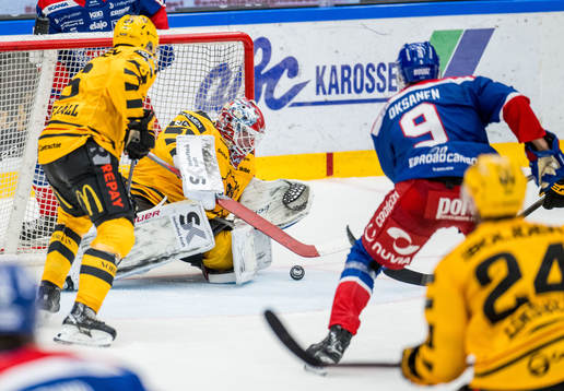 Skellefteås målvakt David Rautio och Oskarshamns Ahti