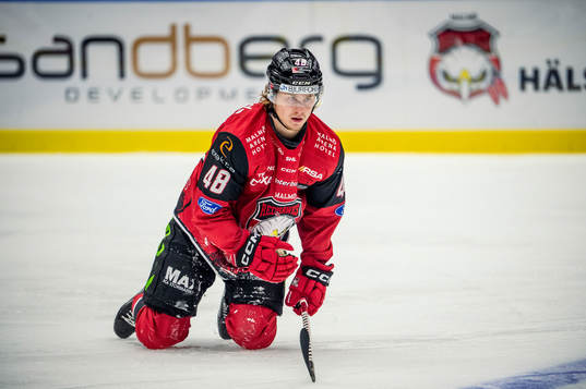 Malmö Redhawks Lauri Pajuniemi deppar på isen