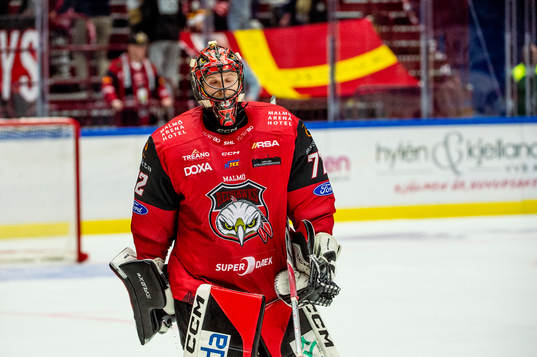 Malmö Redhawks målvakt Daniel Marmenlind deppar