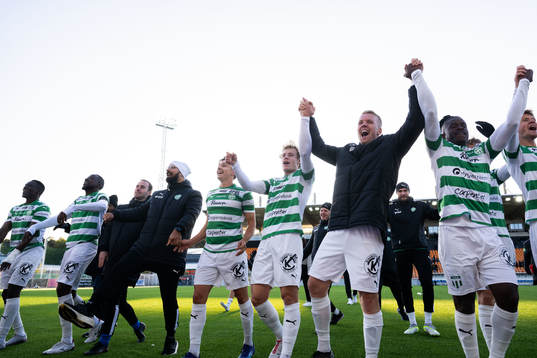 Västerås SKs spelare jublar