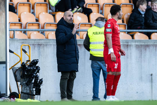 Jönköpings Södras tränare Oscar Garcia och Malkolm