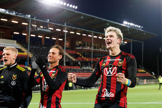 Östersunds spelare jublar